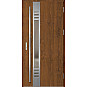 Ocelové vchodové dveře - SELTERS 4 - Ořech, Label Inox Ocelové vchodové dveře ERKADO - SELTERS 4 - Ořech, Label Inox