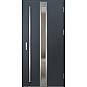 Ocelové vchodové dveře - SINGEN 1 - Antracit Struktura, Label Inox Ocelové vchodové dveře ERKADO - SINGEN 1 - Antracit Struktura, Label Inox