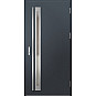 Ocelové vchodové dveře - TREBUR 1 - Antracit Struktura, Label Inox Ocelové vchodové dveře ERKADO - TREBUR 1 - Antracit Struktura, Label Inox