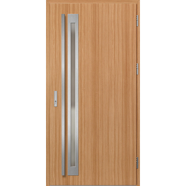 Ocelové vchodové dveře - TREBUR 1 - Borovice horská, Label Inox Ocelové vchodové dveře ERKADO - TREBUR 1 - Borovice horská, Label Inox