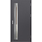 Ocelové vchodové dveře - TREBUR 1 - Hladký Antracit, Label Inox Ocelové vchodové dveře ERKADO - TREBUR 1 - Hladký Antracit, Label Inox