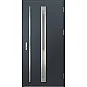 Ocelové vchodové dveře - TREBUR 2 - Antracit Struktura, Label Inox Ocelové vchodové dveře ERKADO - TREBUR 2 - Antracit Struktura, Label Inox