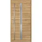 Ocelové vchodové dveře - TREBUR 2 - Dub Natur Příčný, Label Inox Ocelové vchodové dveře ERKADO - TREBUR 2 - Dub Natur Příčný, Label Inox