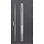 Ocelové vchodové dveře - TREBUR 2 - Hladký Antracit, Label Inox Ocelové vchodové dveře ERKADO - TREBUR 2 - Hladký Antracit, Label Inox