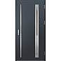 Ocelové vchodové dveře - TREBUR 3 - Antracit Struktura, Label Inox Ocelové vchodové dveře ERKADO - TREBUR 3 - Antracit Struktura, Label Inox
