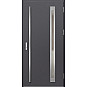 Ocelové vchodové dveře - TREBUR 3 - Hladký Antracit, Label Inox Ocelové vchodové dveře ERKADO - TREBUR 3 - Hladký Antracit, Label Inox