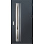 Ocelové vchodové dveře - TREBUR 4 - Antracit Struktura, Label Inox Ocelové vchodové dveře ERKADO - TREBUR 4 - Antracit Struktura, Label Inox