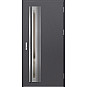 Ocelové vchodové dveře - TREBUR 4 - Hladký Antracit, Label Inox Ocelové vchodové dveře ERKADO - TREBUR 4 - Hladký Antracit, Label Inox
