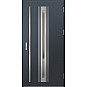 Ocelové vchodové dveře - TREBUR 5 - Antracit Struktura, Label Inox Ocelové vchodové dveře ERKADO - TREBUR 5 - Antracit Struktura, Label Inox