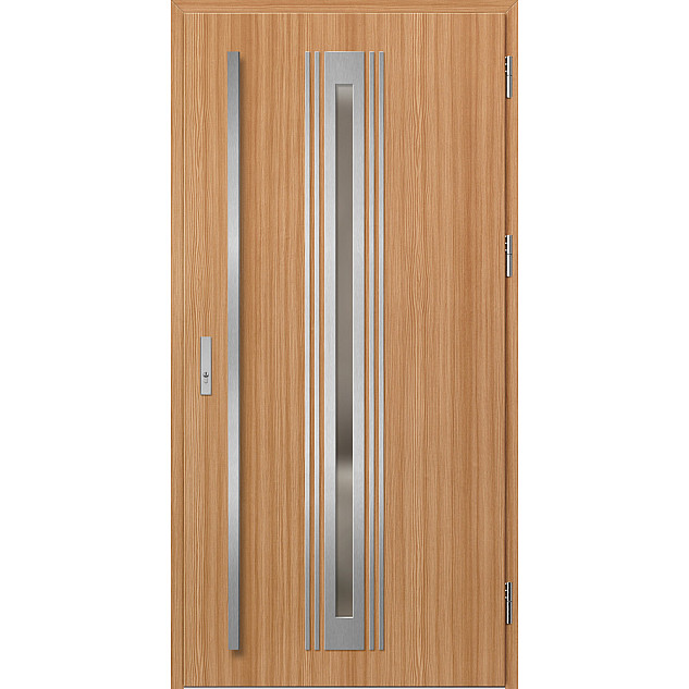 Ocelové vchodové dveře - TREBUR 5 - Borovice horská, Label Inox Ocelové vchodové dveře ERKADO - TREBUR 5 - Borovice horská, Label Inox