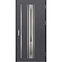 Ocelové vchodové dveře - TREBUR 5 - Hladký Antracit, Label Inox Ocelové vchodové dveře ERKADO - TREBUR 5 - Hladký Antracit, Label Inox