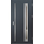 Ocelové vchodové dveře - TREBUR 6 - Antracit Struktura, Label Inox Ocelové vchodové dveře ERKADO - TREBUR 6 - Antracit Struktura, Label Inox