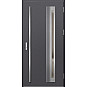 Ocelové vchodové dveře - TREBUR 6 - Hladký Antracit, Label Inox Ocelové vchodové dveře ERKADO - TREBUR 6 - Hladký Antracit, Label Inox