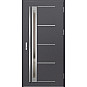 Ocelové vchodové dveře - TREBUR 7 - Hladký Antracit, Label Inox Ocelové vchodové dveře ERKADO - TREBUR 7 - Hladký Antracit, Label Inox