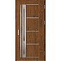 Ocelové vchodové dveře - TREBUR 7 - Ořech, Label Inox Ocelové vchodové dveře ERKADO - TREBUR 7 - Ořech, Label Inox