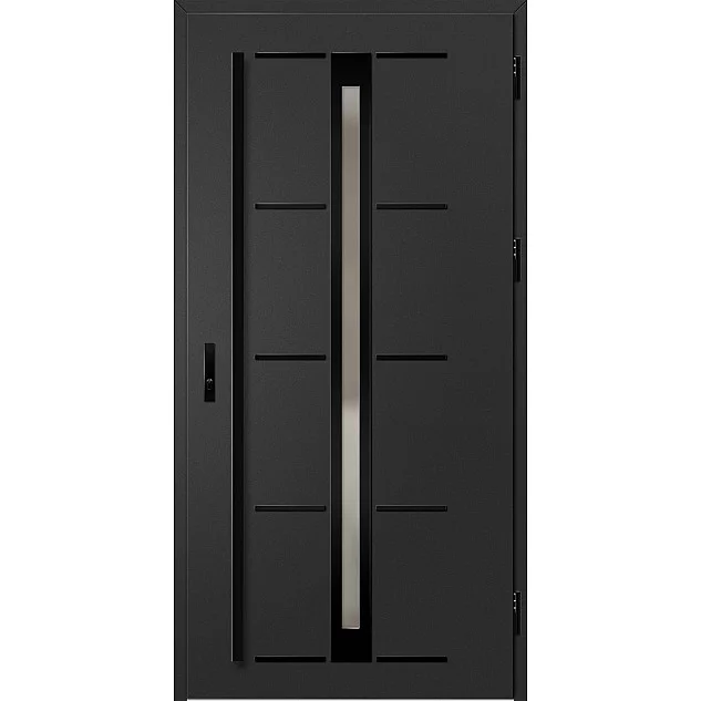 Ocelové vchodové dveře ERKADO - TREBUR 8 - Černá, Label Black