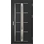 Ocelové vchodové dveře ERKADO - TREBUR 8 - Černá, Label Inox