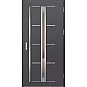 Ocelové vchodové dveře ERKADO - TREBUR 8 - Hladký Antracit, Label Inox