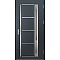 Ocelové vchodové dveře - TREBUR 9 - Antracit Struktura, Label Inox Ocelové vchodové dveře ERKADO - TREBUR 9 - Antracit Struktura, Label Inox