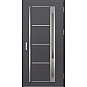 Ocelové vchodové dveře - TREBUR 9 - Hladký Antracit, Label Inox Ocelové vchodové dveře ERKADO - TREBUR 9 - Hladký Antracit, Label Inox