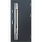 Ocelové vchodové dveře - WELS 1 - Antracit Struktura, Label Inox Ocelové vchodové dveře ERKADO - WELS 1 - Antracit Struktura, Label Inox