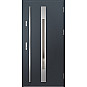 Ocelové vchodové dveře - WELS 2 - Antracit Struktura, Label Inox Ocelové vchodové dveře ERKADO - WELS 2 - Antracit Struktura, Label Inox