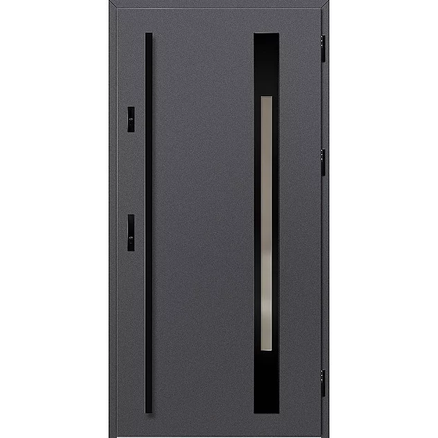 Ocelové vchodové dveře ERKADO - WELS 3 - Hladký Antracit, Label Black
