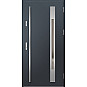 Ocelové vchodové dveře - WELS 3 - Antracit Struktura, Label Inox Ocelové vchodové dveře ERKADO - WELS 3 - Antracit Struktura, Label Inox