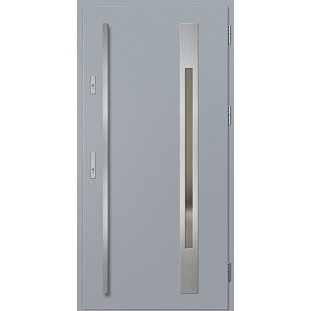 Ocelové vchodové dveře - WELS 3 - Šedá, Label Inox Ocelové vchodové dveře ERKADO - WELS 3 - Šedá, Label Inox