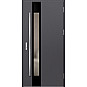 Ocelové vchodové dveře - WIENER 2 - Hladký Antracit, Label Diamound Glass Ocelové vchodové dveře ERKADO - WIENER 2 - Hladký Antracit, Label Diamound Glass