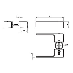 klika TI - GORDO - RT5 4084 - Nikl perla, s uzamykáním, 38-45 mm klika TI - GORDO - RT5 4084 - Nikl perla, s uzamykáním, 38-45 mm