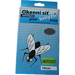 Okenní síť proti hmyzu 150 x 180 cm, šedá Okenní síť proti hmyzu 150 x 180 cm, šedá