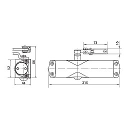 Samozavírač GEZE TS 1000 s ramínkem do 60 kg - Stříbrný Samozavírač GEZE TS 1000 s ramínkem do 60 kg - Stříbrný