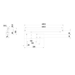 Samozavírač lištový GEZE TS 3000 do 80 kg - Bílý
