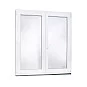 Dvoukřídlé - Plastové okno | 125 x 130 cm (1250 x 1300 mm) | Bílé
