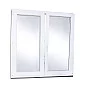 Dvoukřídlé - Plastové okno | 130x130 cm (1300x1300 mm) | Bílé | Teplý meziskelní rámeček