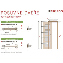 Posuvné dveře do pouzdra Juka 4 - Dub 3D Greko Posuvné dveře do pouzdra Juka 4 - Dub 3D Greko