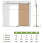 Posuvné dveře na stěnu LOFT 215 cm (dveře + kolejnice) Posuvné dveře na stěnu LOFT 215 cm (dveře + kolejnice)