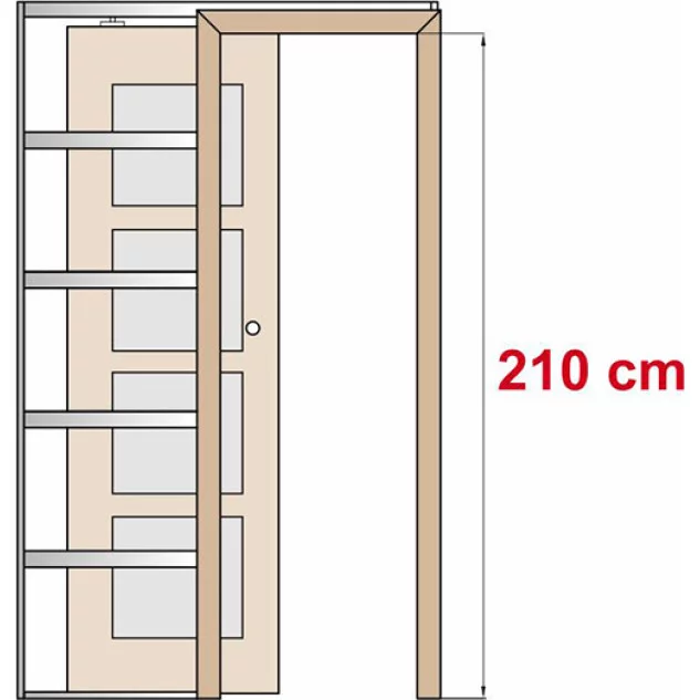 Posuvné dveře do pouzdra MENTON 1, 2, 3, 4 - Výška 210 cm